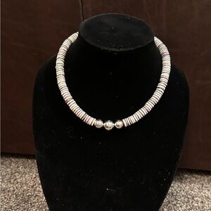 Hand Crafted “One of a Kind”’Purple/White Spiny Oyster & Sterling Silver Choker